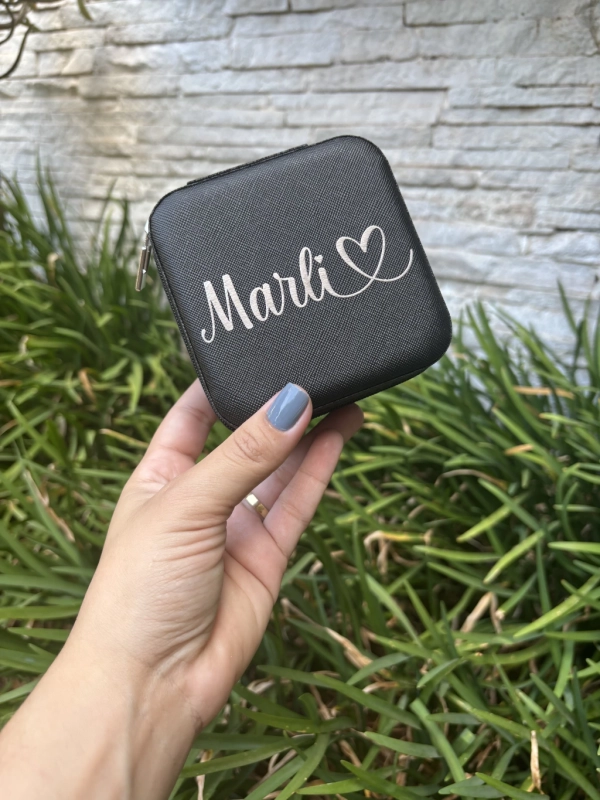 Porta Joia Quadrado Personalizado Com Nome